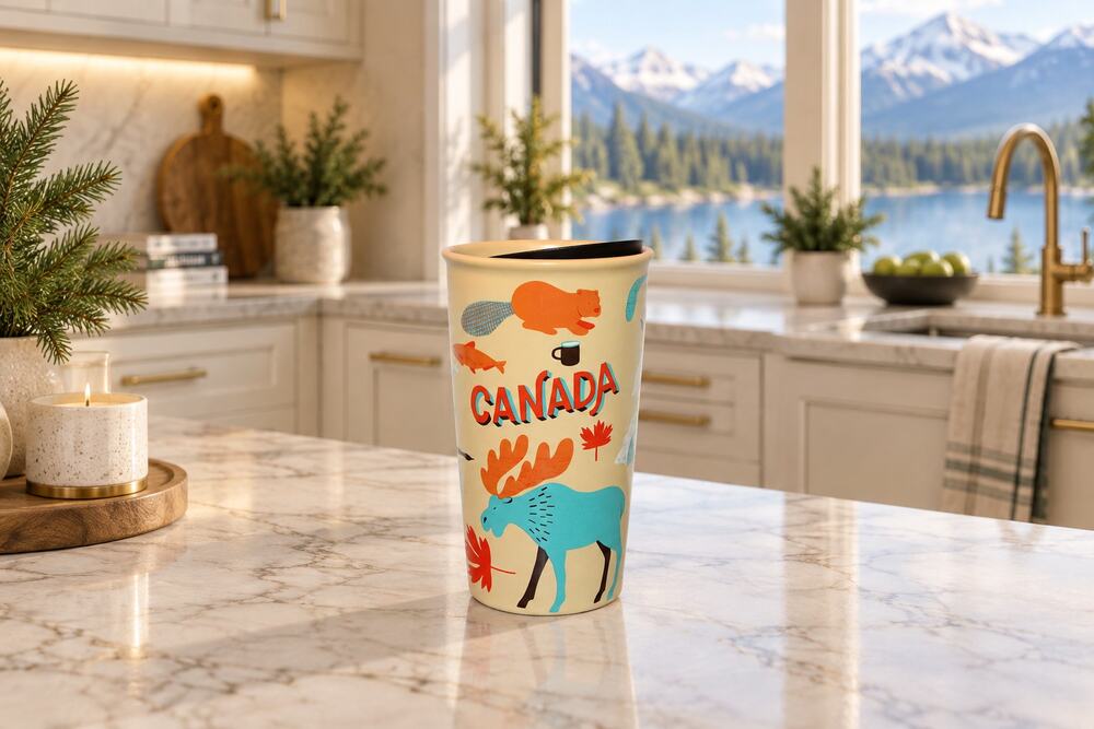 Starbucks Canada Ceramic Tumbler 12oz EUC